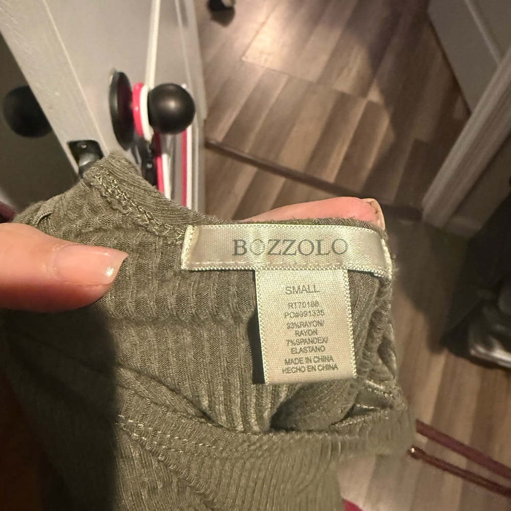 Bozzolo Sage Ribbed Top - Picture 4 of 4